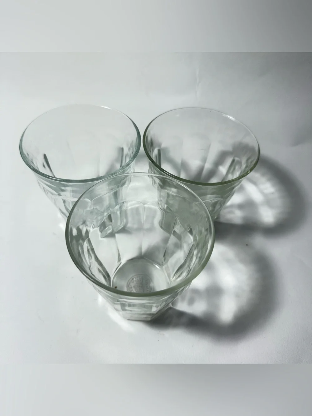3 Vintage Duralex Picardie Glasses Clear 3.25” 8.4cm 20cl 6.75 oz Made In France